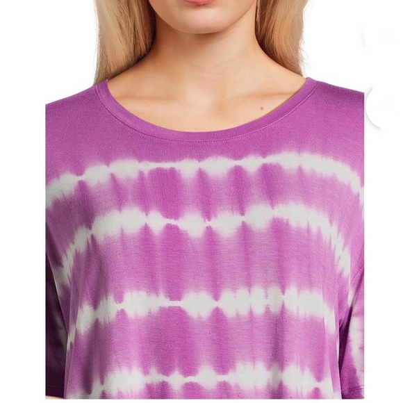 Time and Tru Women's Crewneck Solid & Tie-Dye Tunic Tee Plus Size XXL (20) - Picture 3 of 13